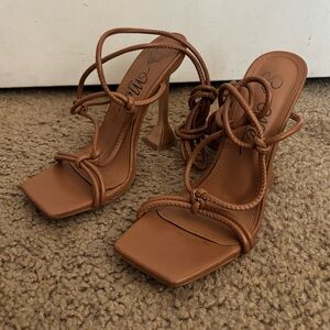 Brown Strappy Heels